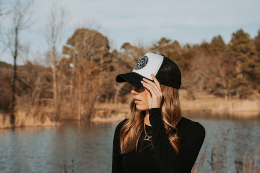Wicked Timber Black/White Foam Trucker Cap
