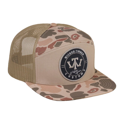 Richardson 168P Printed 7-Panel Trucker Hat – Harvest Duck/Sandstone