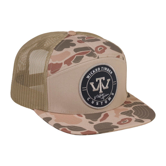 Richardson 168P Printed 7-Panel Trucker Hat – Harvest Duck/Sandstone