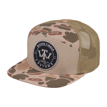 Richardson 168P Printed 7-Panel Trucker Hat – Harvest Duck/Sandstone