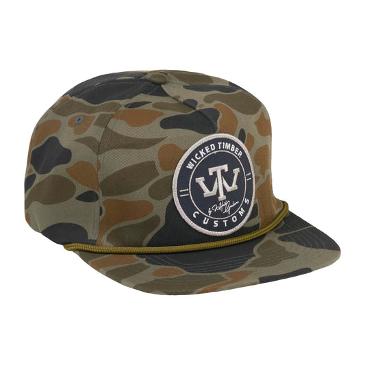 Pit Bull PB312 Old School Camo Unstructured Rope Hat – Olive