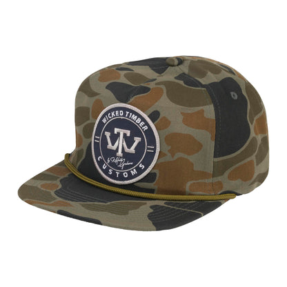 Pit Bull PB312 Old School Camo Unstructured Rope Hat – Olive