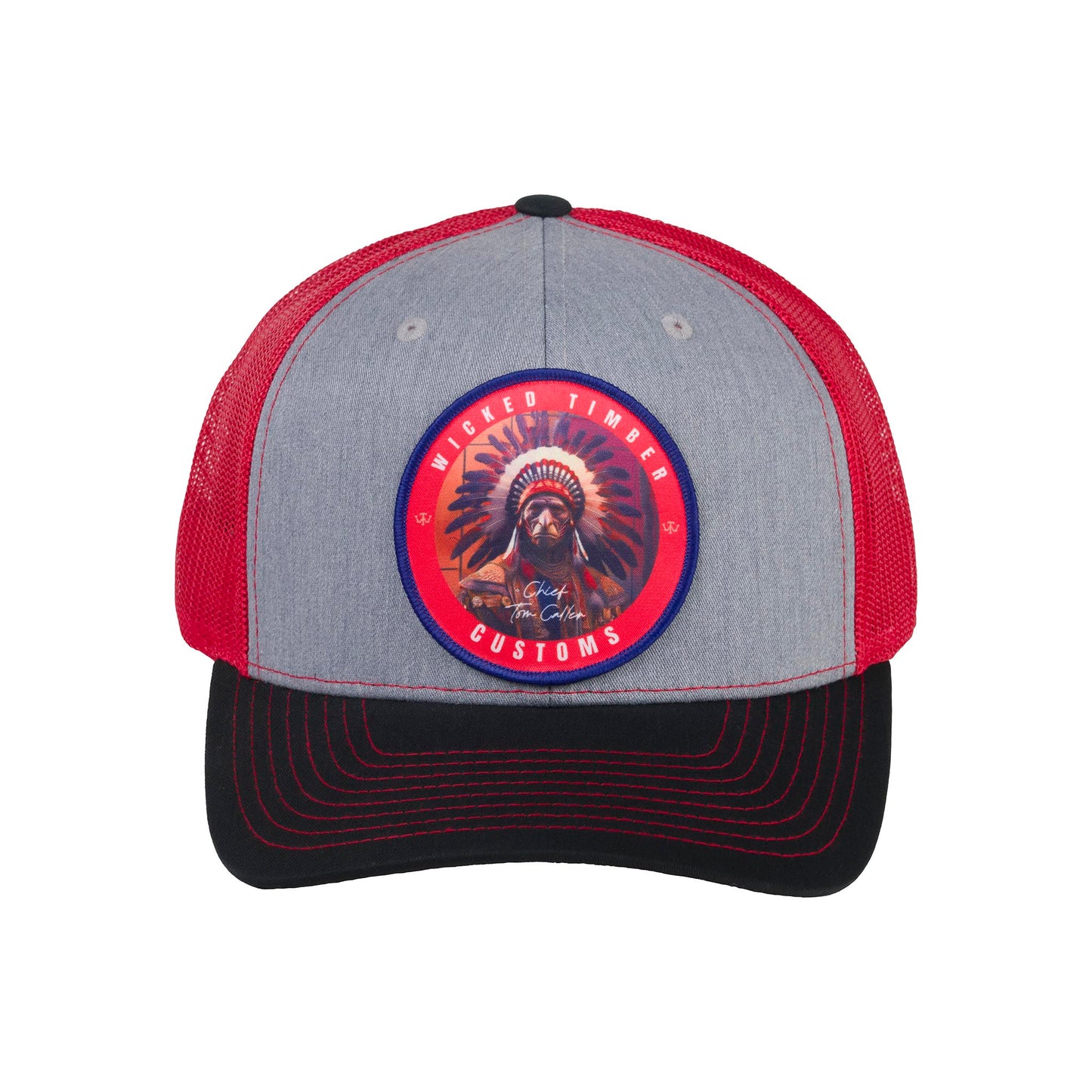 Richardson 112 Chief Tom Caller – Red/Navy/Grey