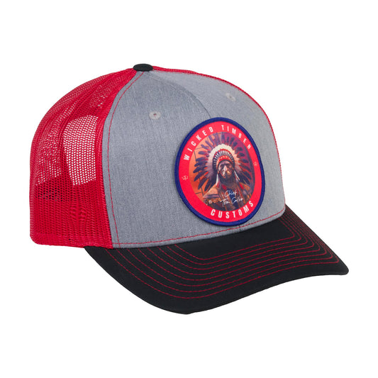 Richardson 112 Chief Tom Caller – Red/Navy/Grey