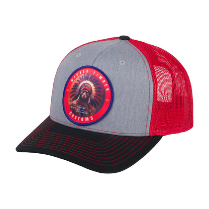 Richardson 112 Chief Tom Caller – Red/Navy/Grey